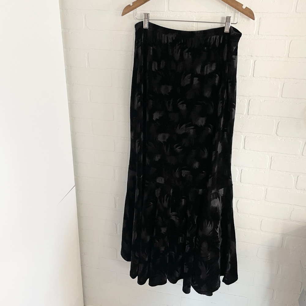 Y2K Gothic Velvet Mermaid Maxi Skirt Lace Up Dark Romantic XL - Picture 8 of 11
